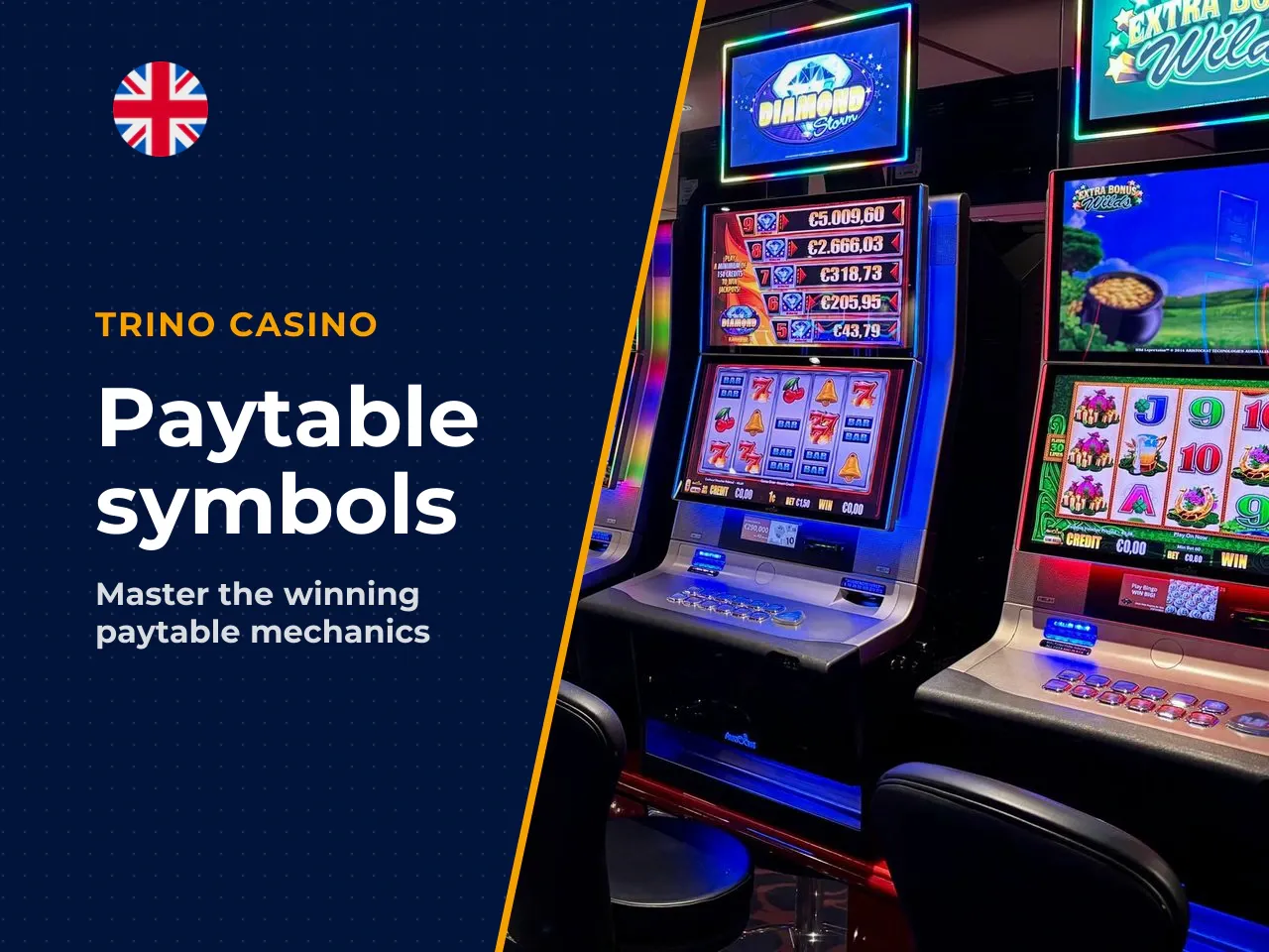 Symbols, pay symbols and the paytable