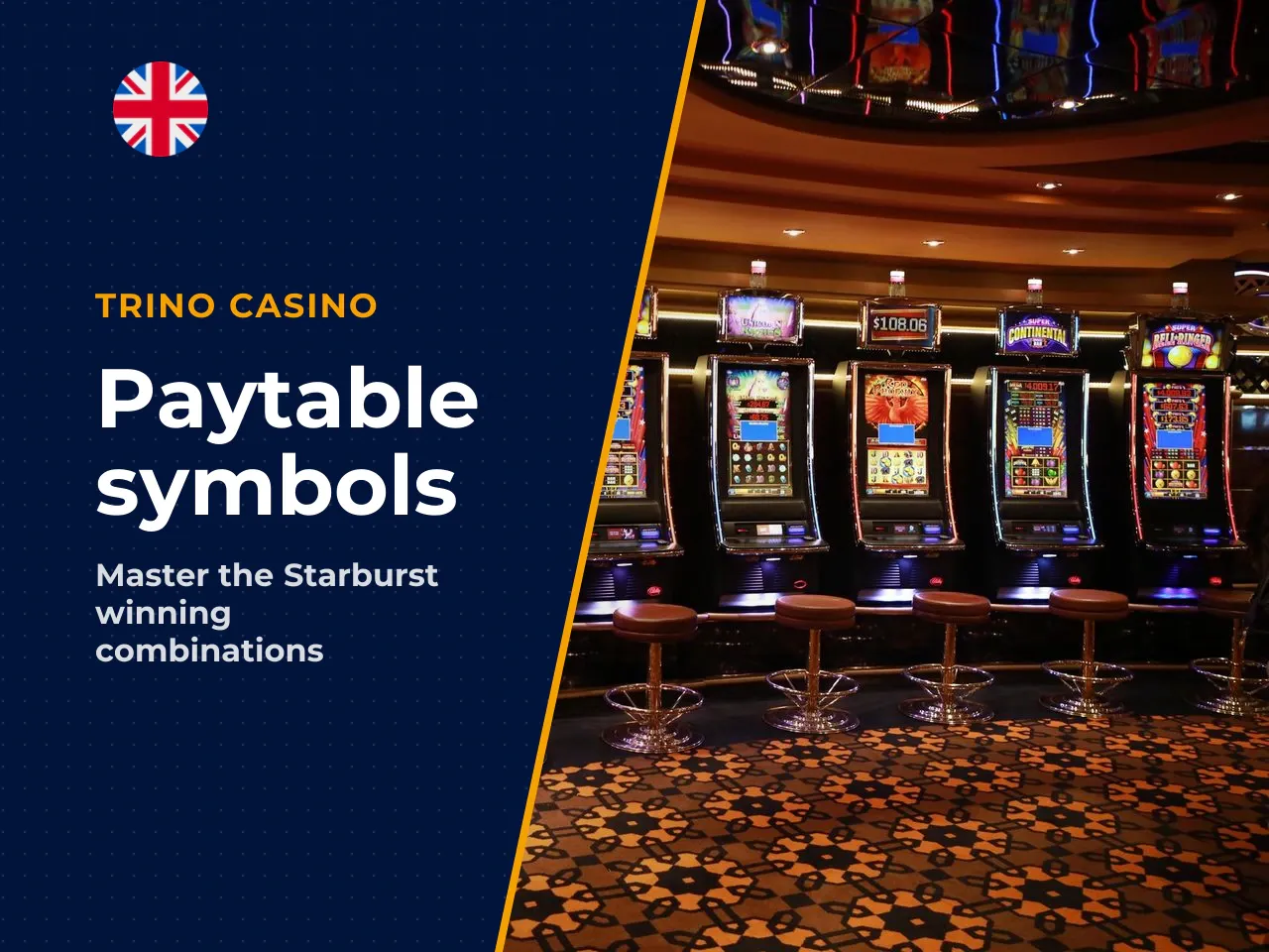 Symbols and winning combinations in Starburst